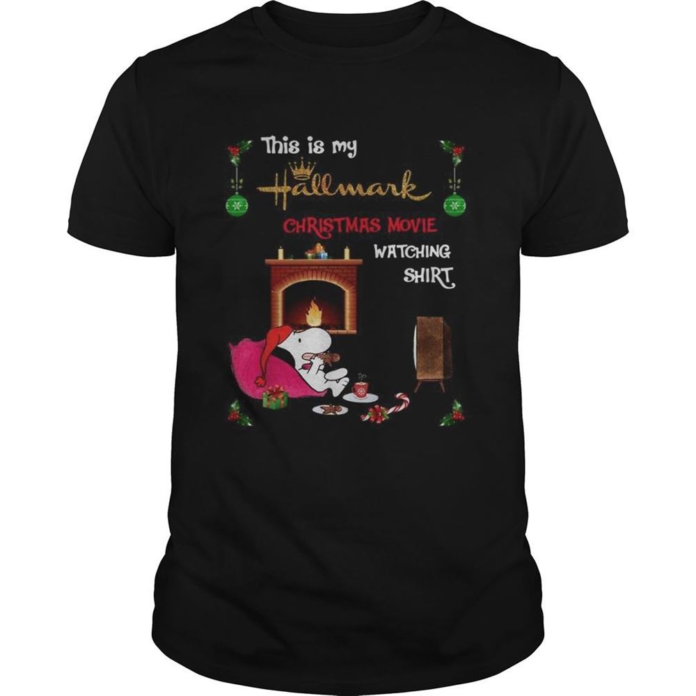 Best Snoopy This Is My Hallmark Christmas Movie Watching Shirt 