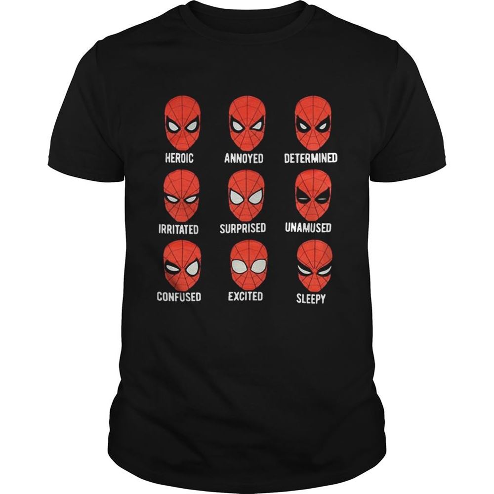 High Quality Spiderman Face Heroic Annoyed Determined Shirt 