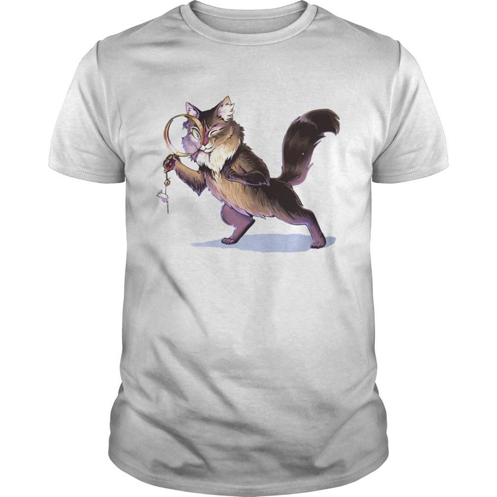 Great Starring Scraps Mcgee Cat Detective Tee Shirt 