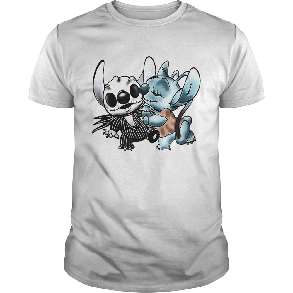 Best Stitch And Angel Jack Skellington The Nightmare Before Christmas Shirt 