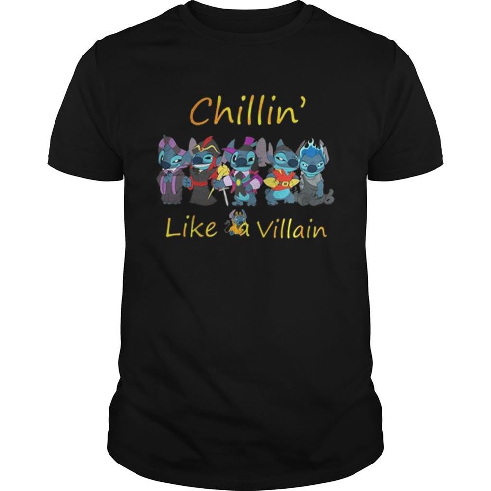 Promotions Stitch Chillin Like A Villain Shirt 