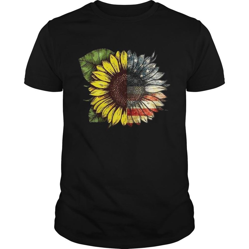 Amazing Sunflower American Usa Flag 4th Of July Shirt 