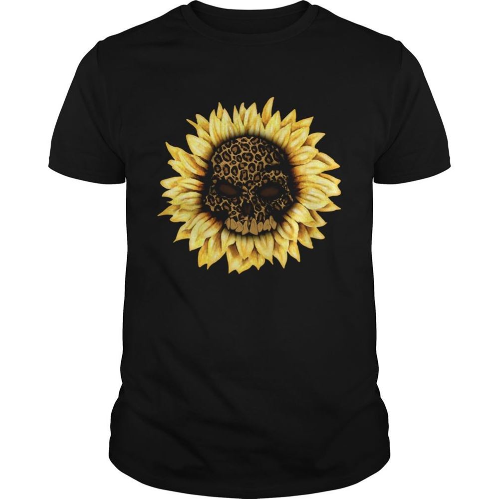 Happy Sunflower Leopard Skull Shirt 