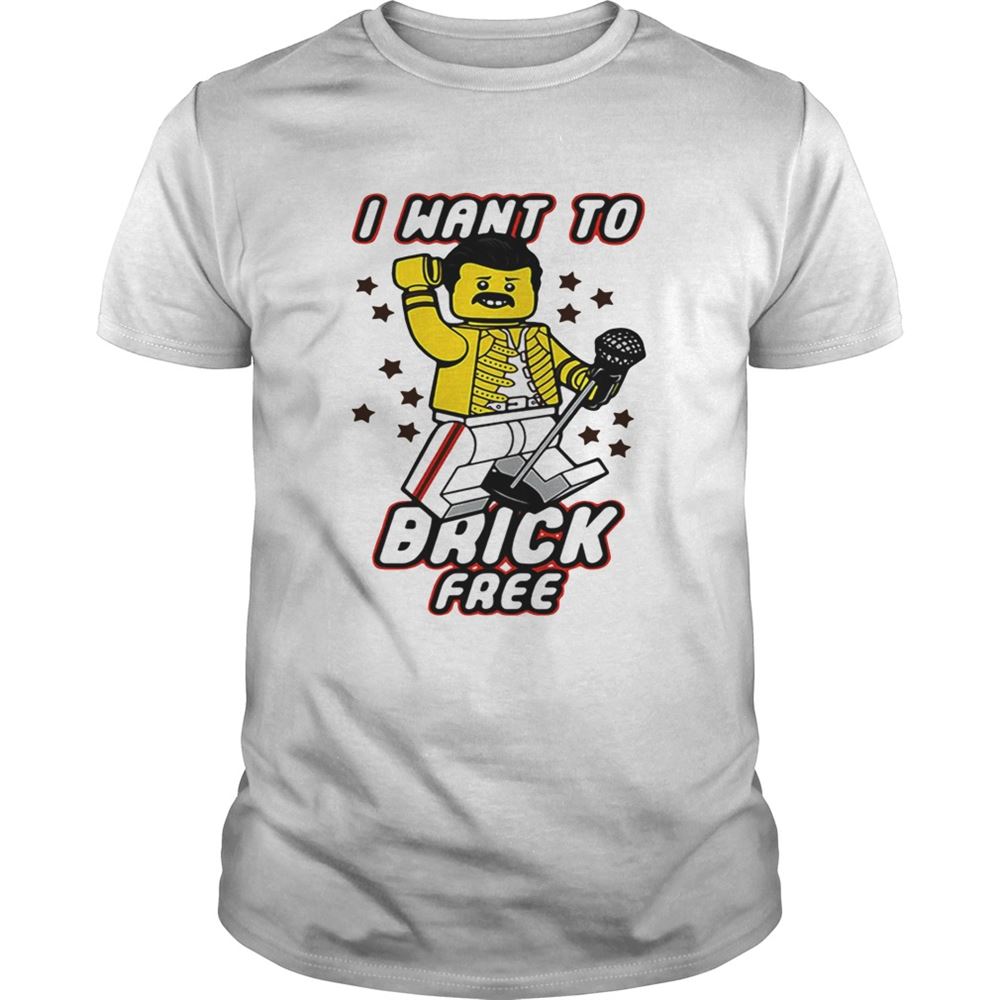 Limited Editon The Lego Freddie Mercury I Want To Brick Free Shirt 