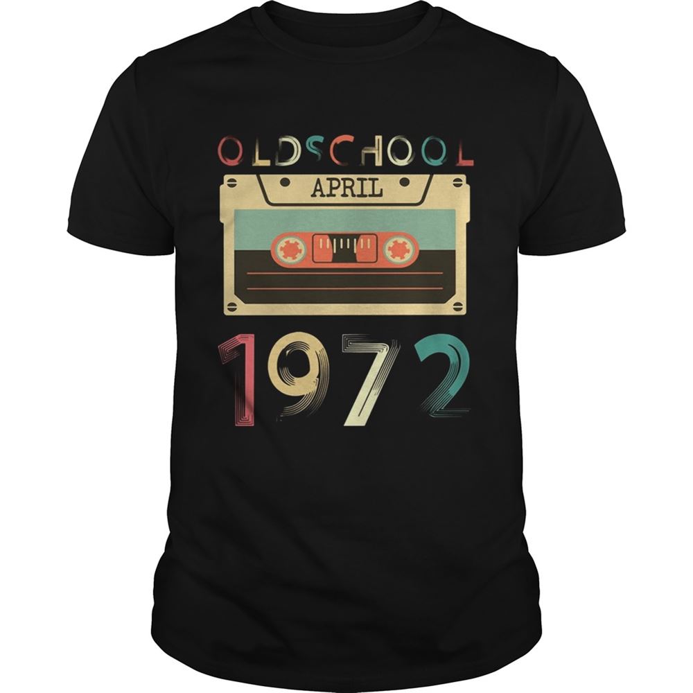 Promotions Vintage Cassette Tape Oldschool April 1972 Birthday T-shirt 