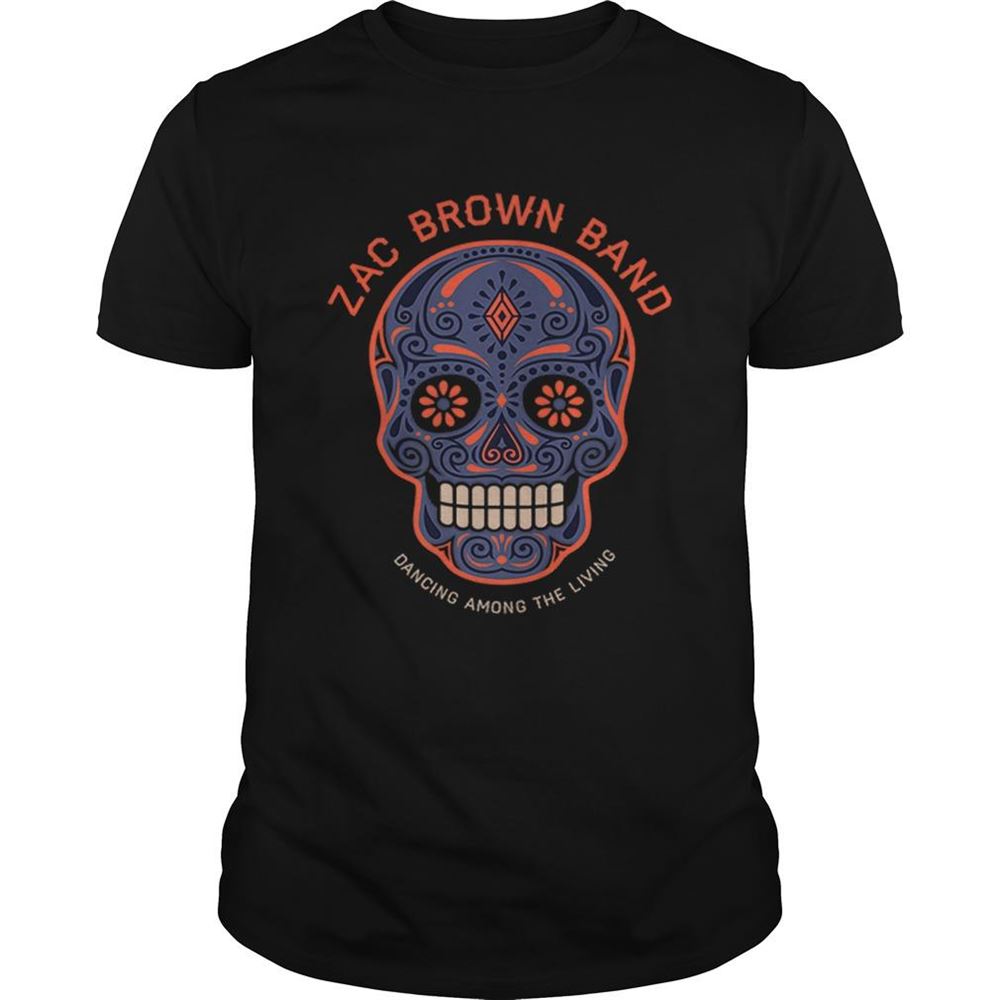 High Quality Zac Brown Bandsugar Skull Halloween Day Of The Dead Shirt 