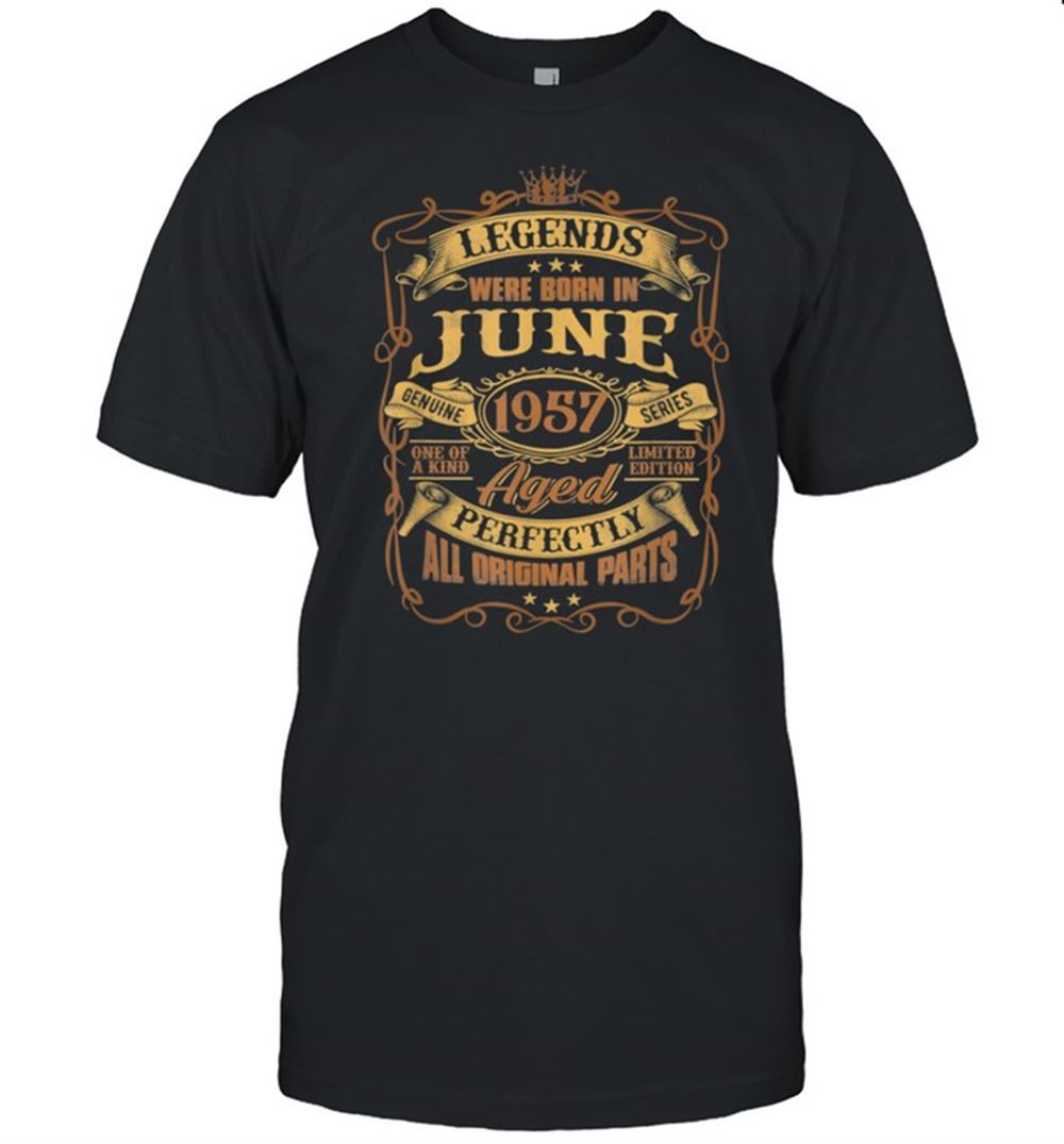 Awesome 64 Years Old Birthday Legend June 1957 64th Birthday Shirt 