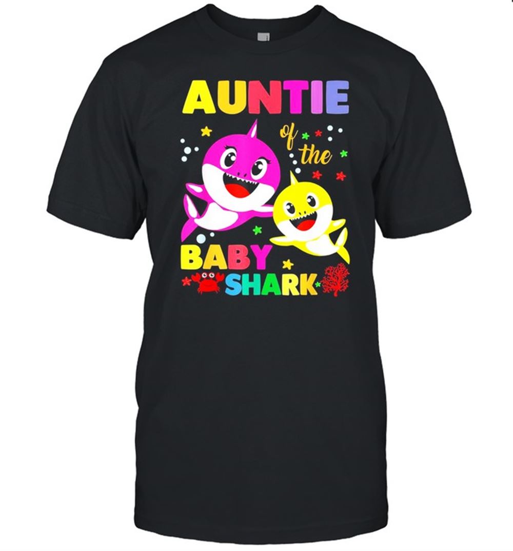 Promotions Auntie Of The Baby Shark Birthday Auntie Shark Shirt 