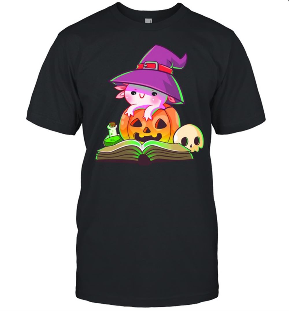 Promotions Axolotl Halloween Costume Pumpkin Pastel Goth Shirt 