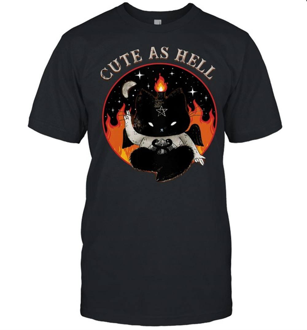 Happy Black Cat Cute As Hell Shirt 