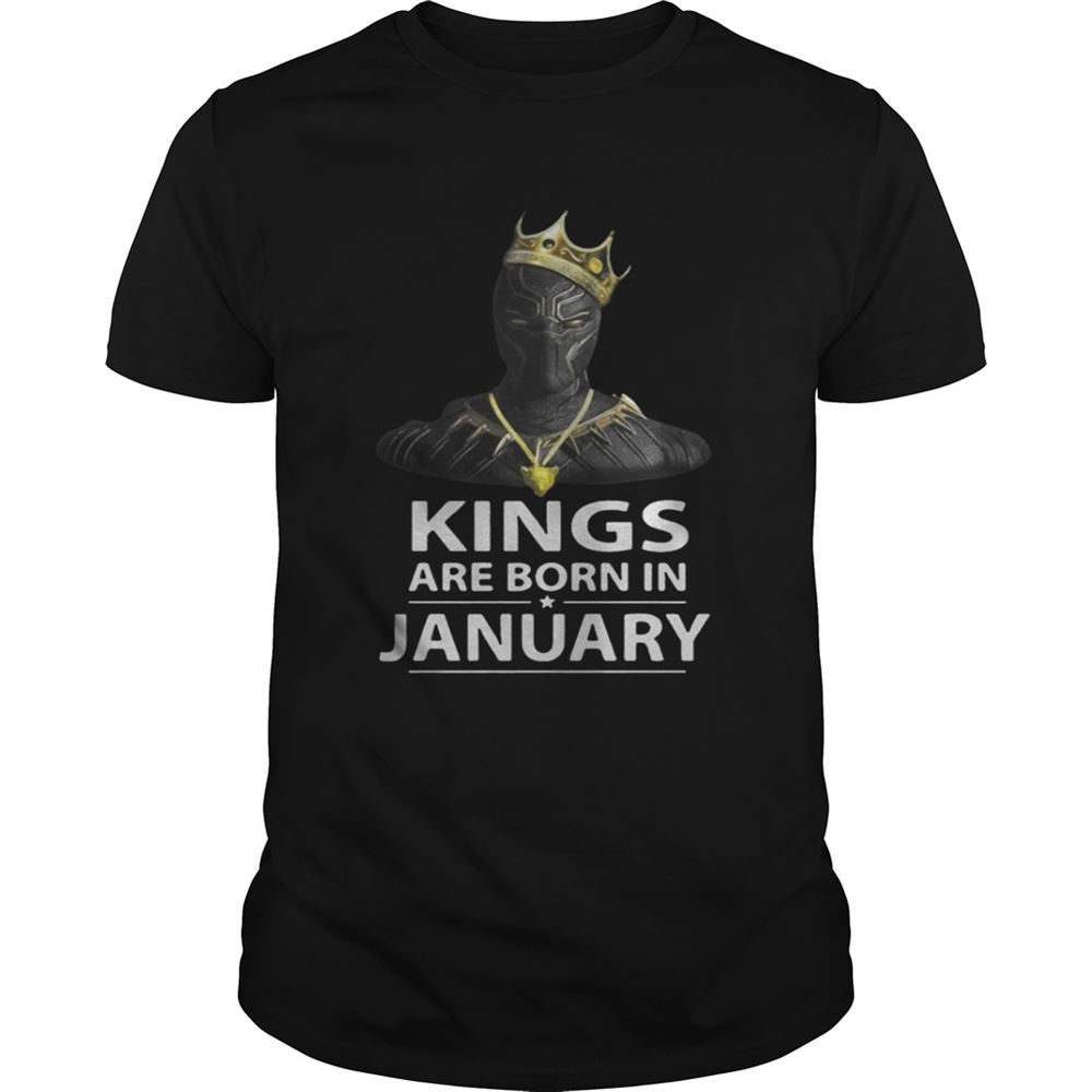 Limited Editon Black Panther Kings Are Born In January T-shirt 