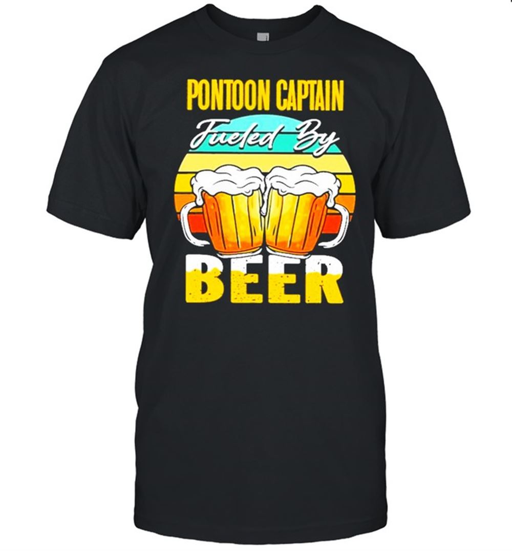 Awesome Boating Pontoon Captain Guided By Beer Vintage Shirt 