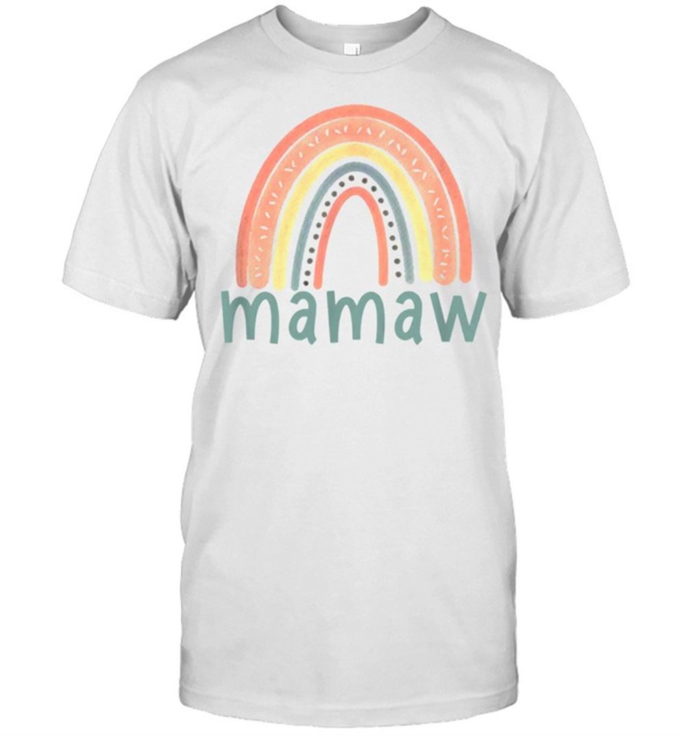 Interesting Boho Rainbow Design Mamaw Water Color Shirt 