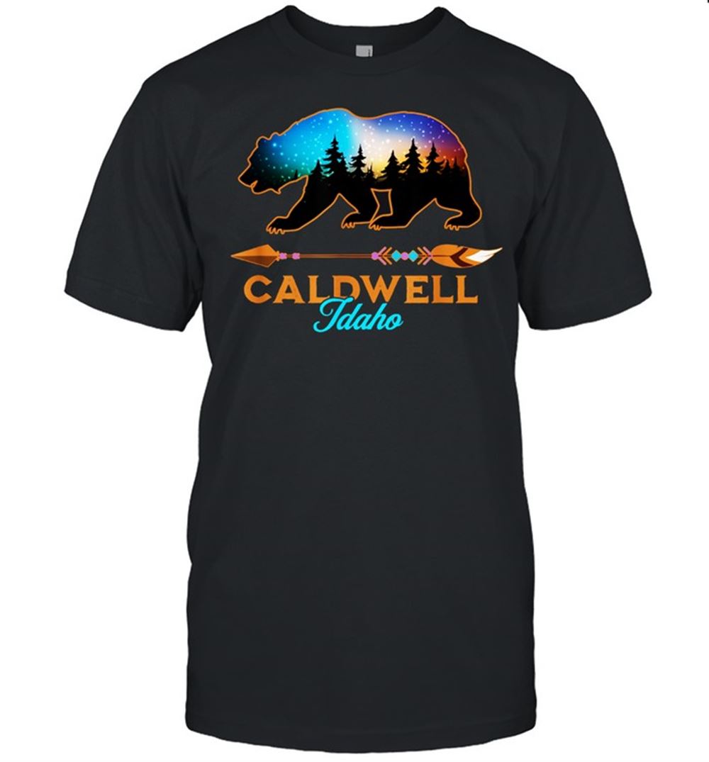 Promotions Caldwell Idaho Usa Black Bear Hiking Camping Souvenir Shirt 