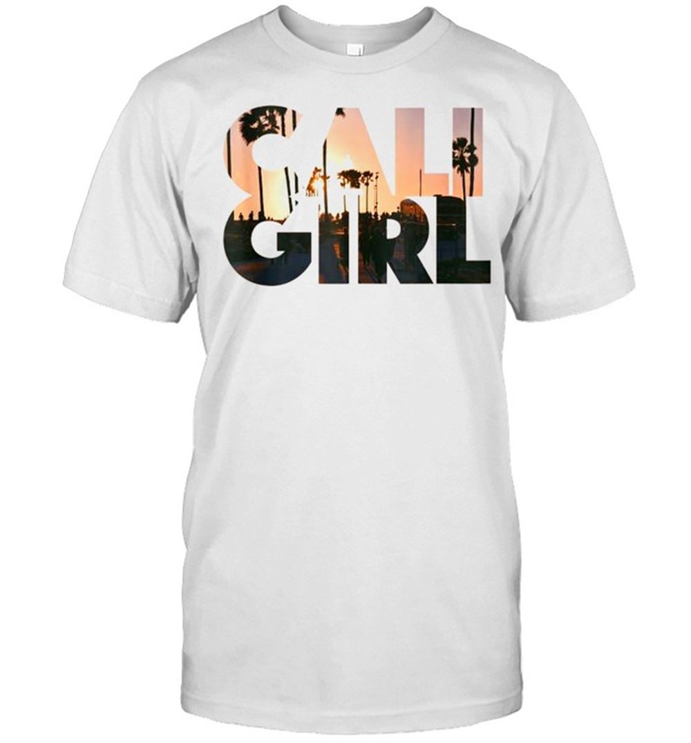 Best Cali Girl I Love California Palm Tree Sunset Shirt 