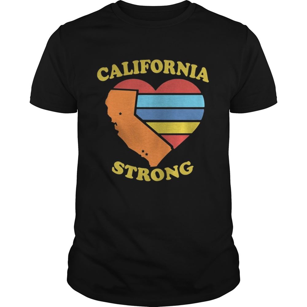 Best California Strong Heart Map Shirt 
