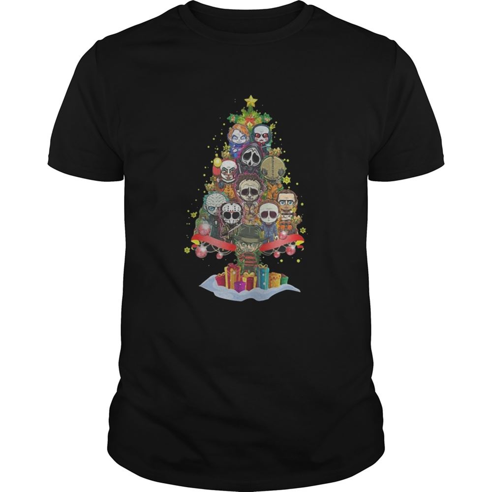 Gifts Chibi Horror Movie Characters Christmas Tree Shirt 