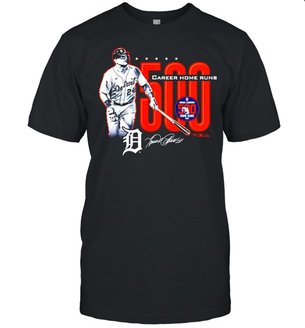 Gifts Detroit Tigers Miguel Cabrera 500 Career Home Runs Shirt 