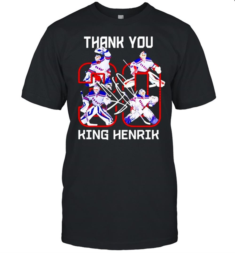 Promotions Henrik Lundqvist New York Rangers Thank You King Shirt 