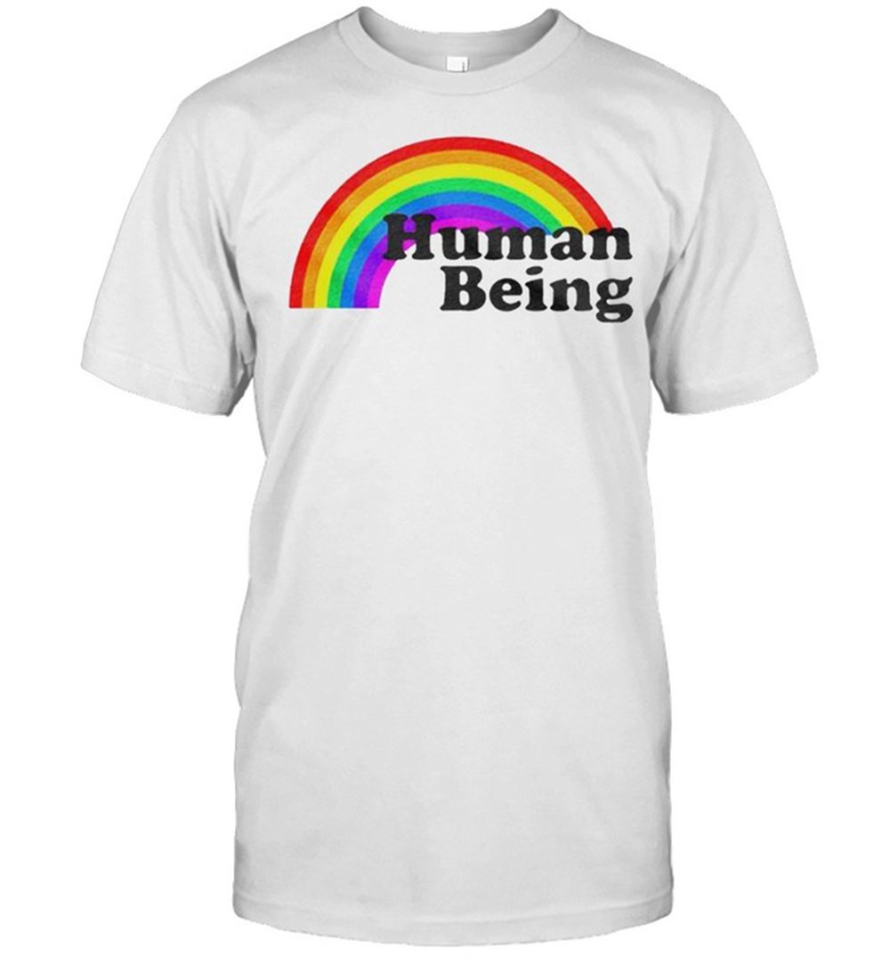 Awesome Human Being Rainbow Ringer Shirt 