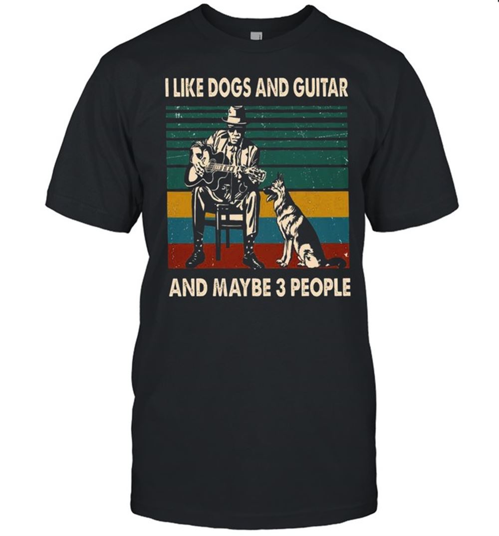 Promotions I Like Dogs And Guitar And Maybe 3 People Shirt 