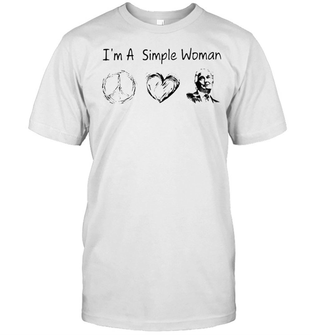 Promotions Im A Simple Woman I Like Hippie Heart And Trump Shirt 