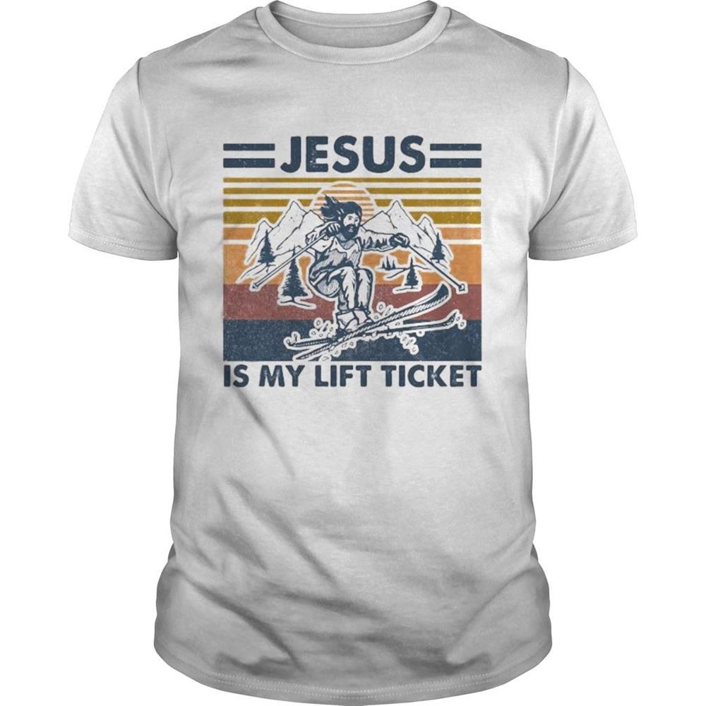 Special Jesus Is My Lift Ticket Vintage Retro Shirt 