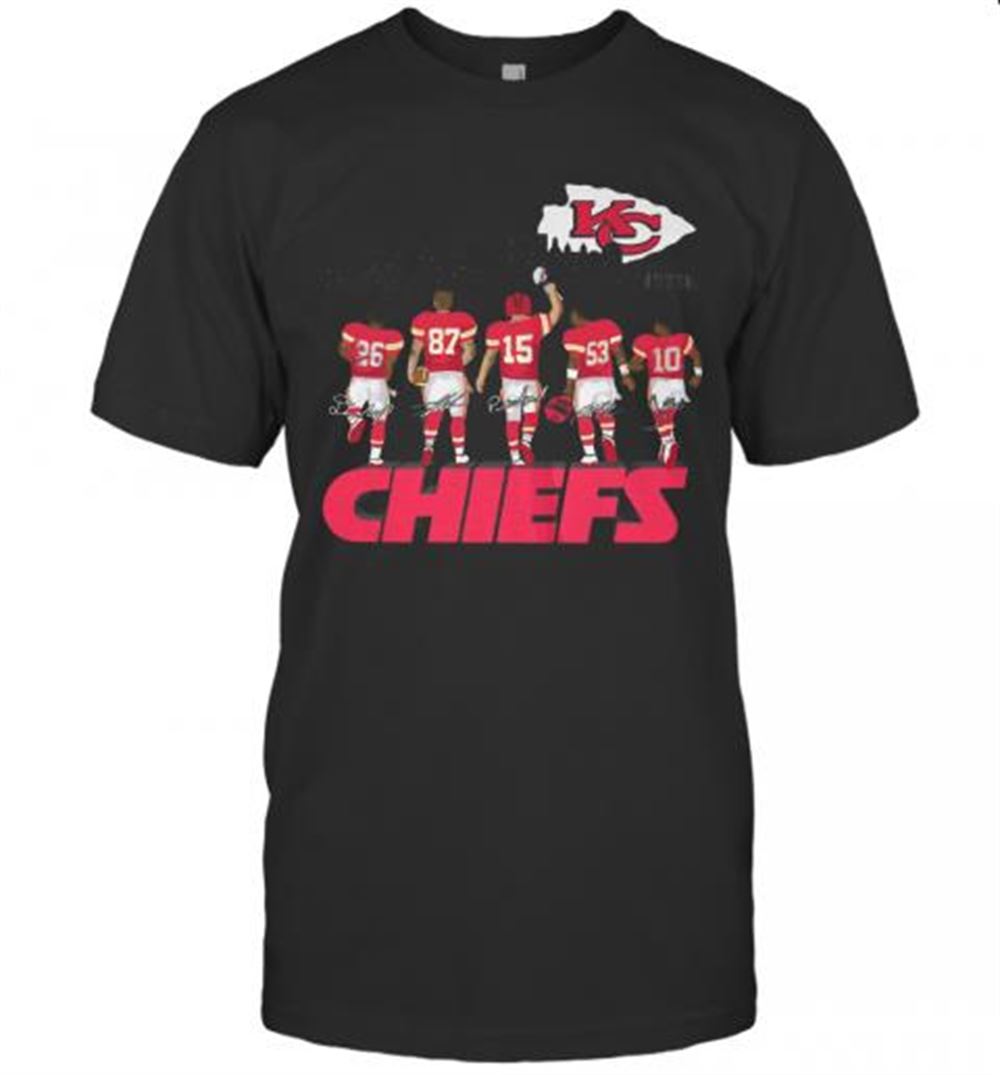 Amazing Kansas City Chiefs 26 87 15 53 10 Legends Signatures T-shirt 