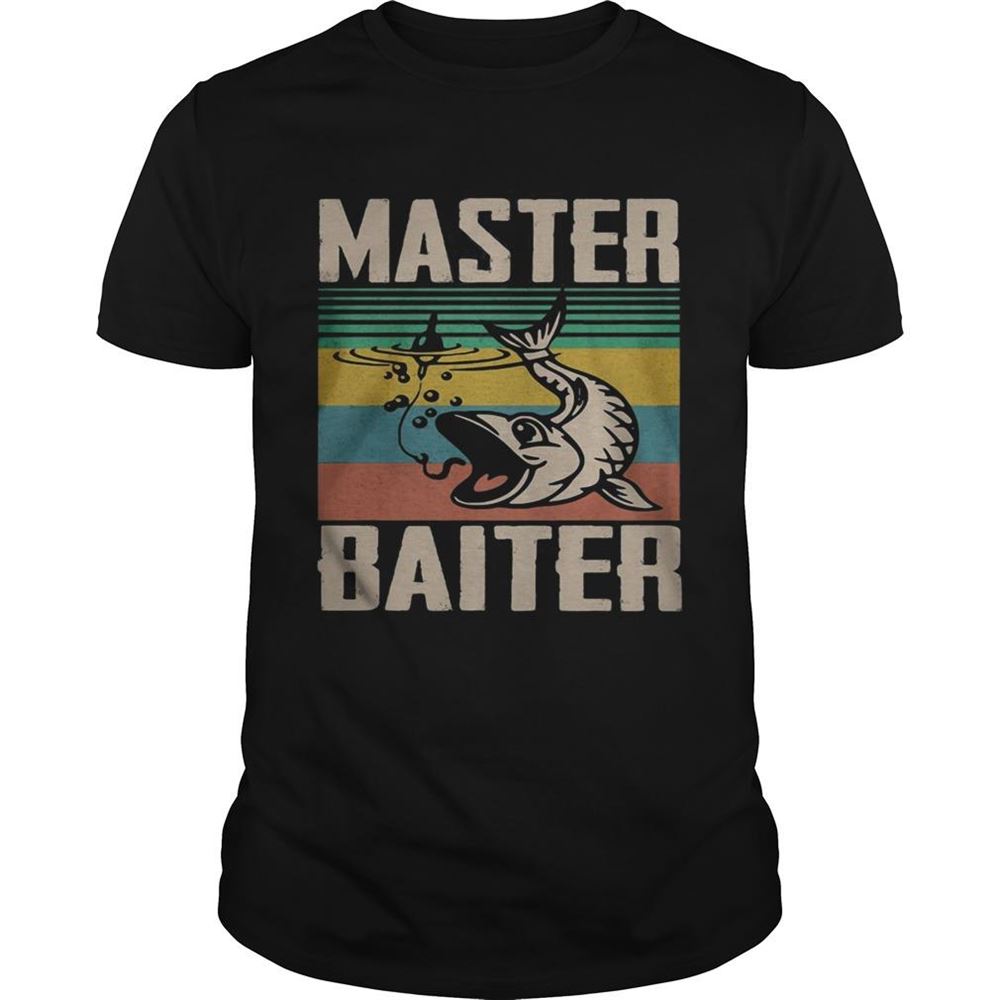 Gifts Master Baiter Fishing Vintage Retro Shirt 
