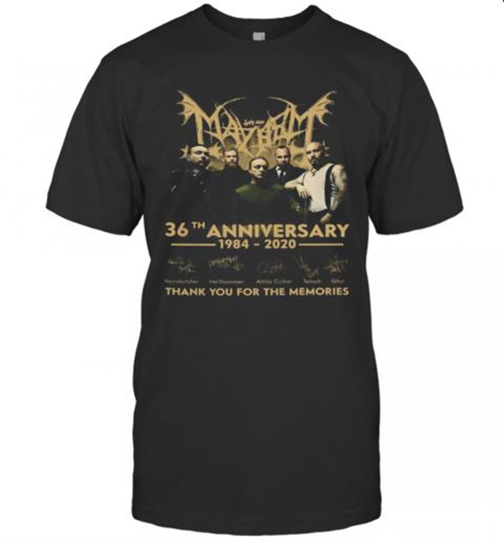 Interesting May Bat 36th Anniversary 1984 2020 Thank You For The Memories Signatures T-shirt 