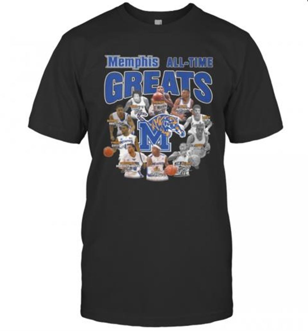 Attractive Memphis Tigers All Time Great Signatures T-shirt 