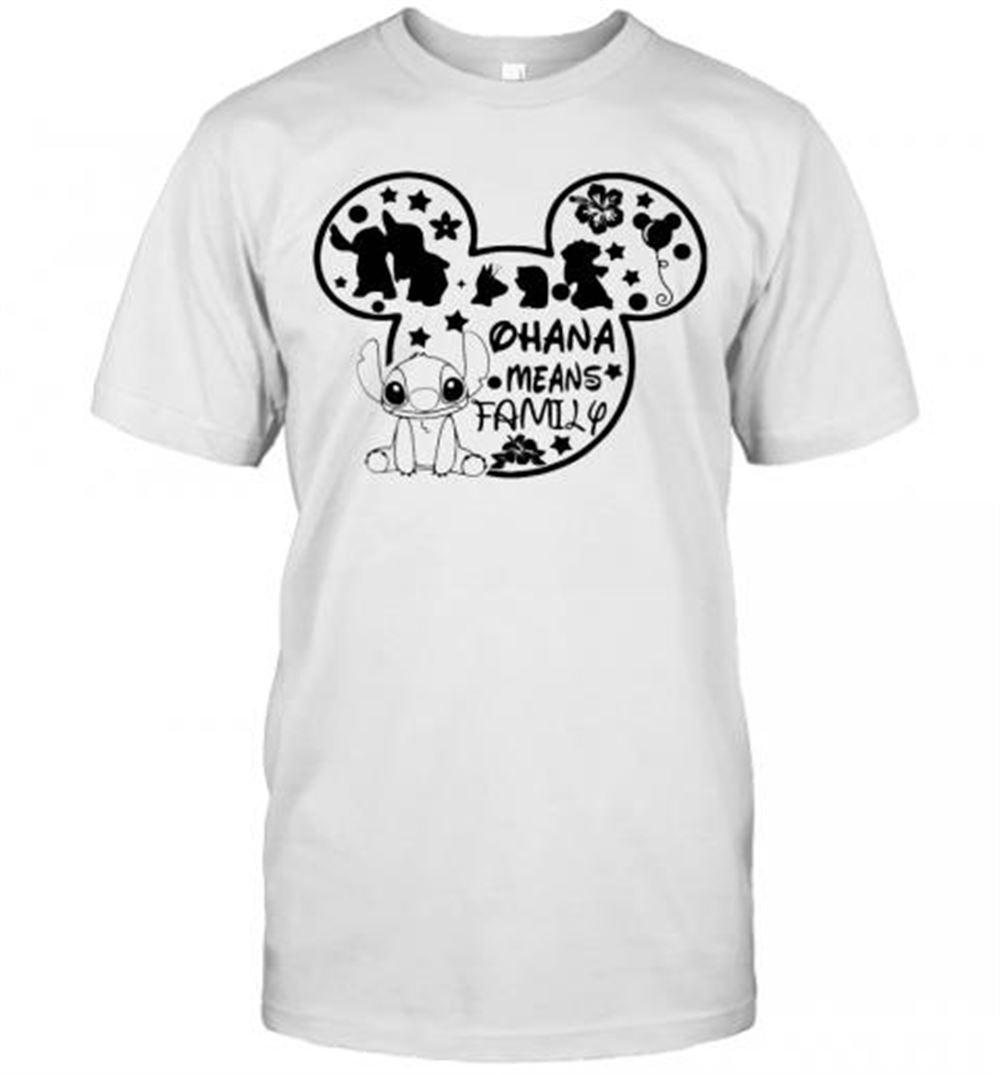 Amazing Mickey Mouse Stitch Ohana Means Family T-shirt 