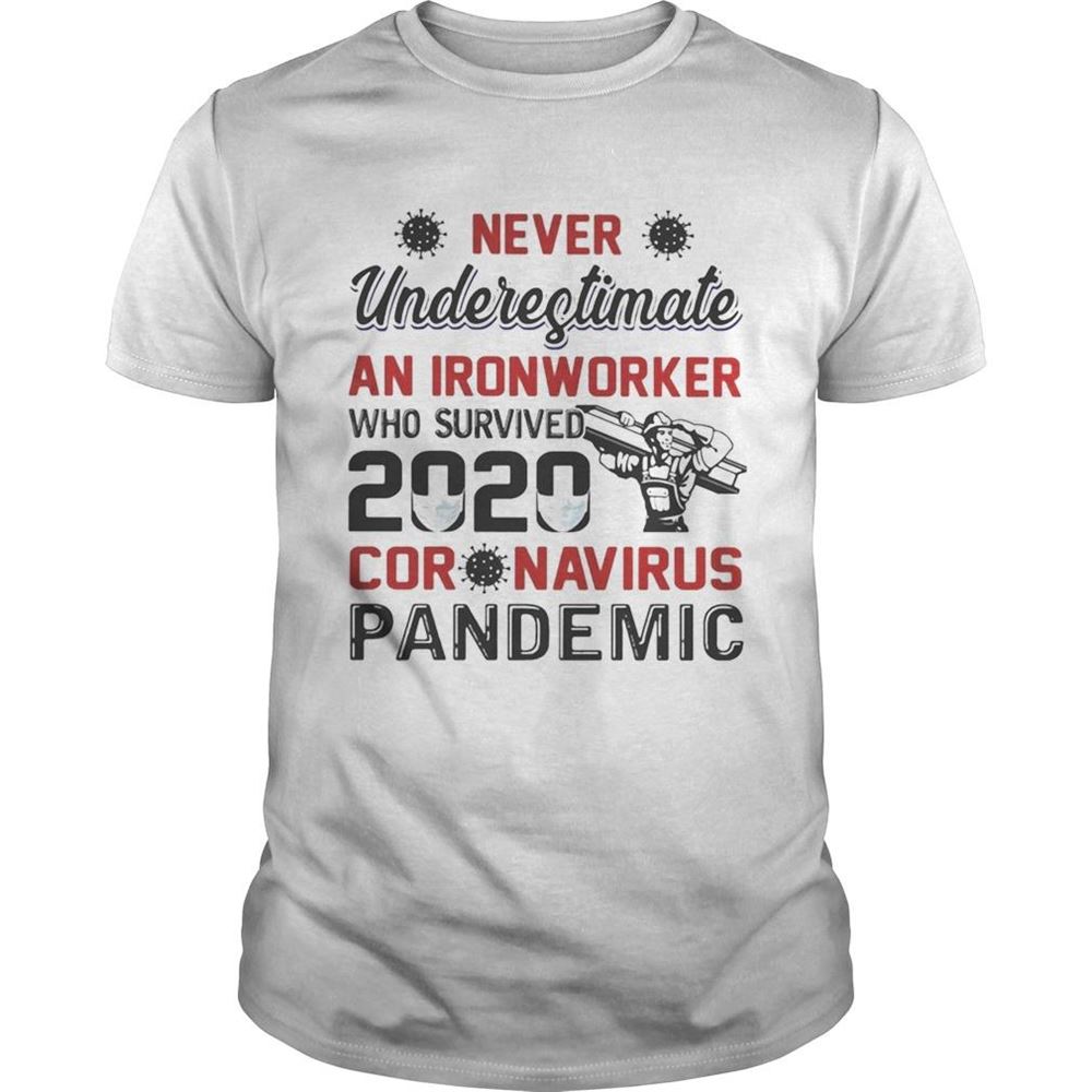 Awesome Never Underestimate An Ironworker 2020 Mask Coronavirus Pandemic Shirt 