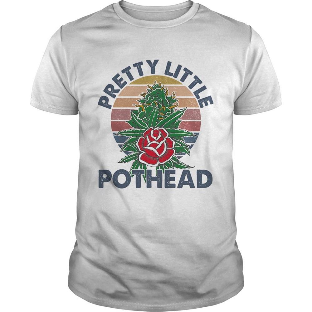 Special Pretty Little Pothead Rose Leaf Weed Vintage Retro Shirt 