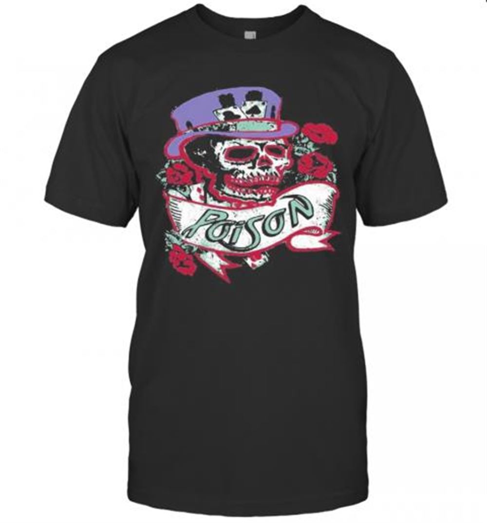 Amazing Skeleton Poison Band Roses T-shirt 