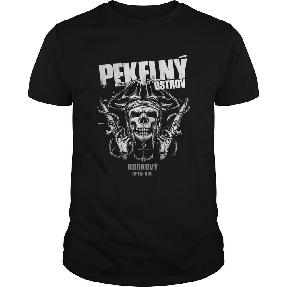 Happy Skull Cowboy Pekflny Ostrov Rockovy Open Air Shirt 