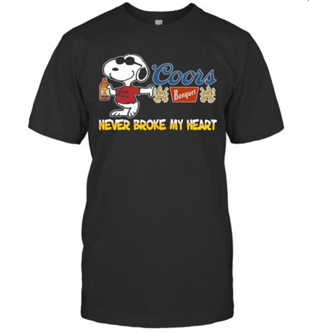 Limited Editon Snoopy Coors Banquet Beer Never Broke My Heart T-shirt 