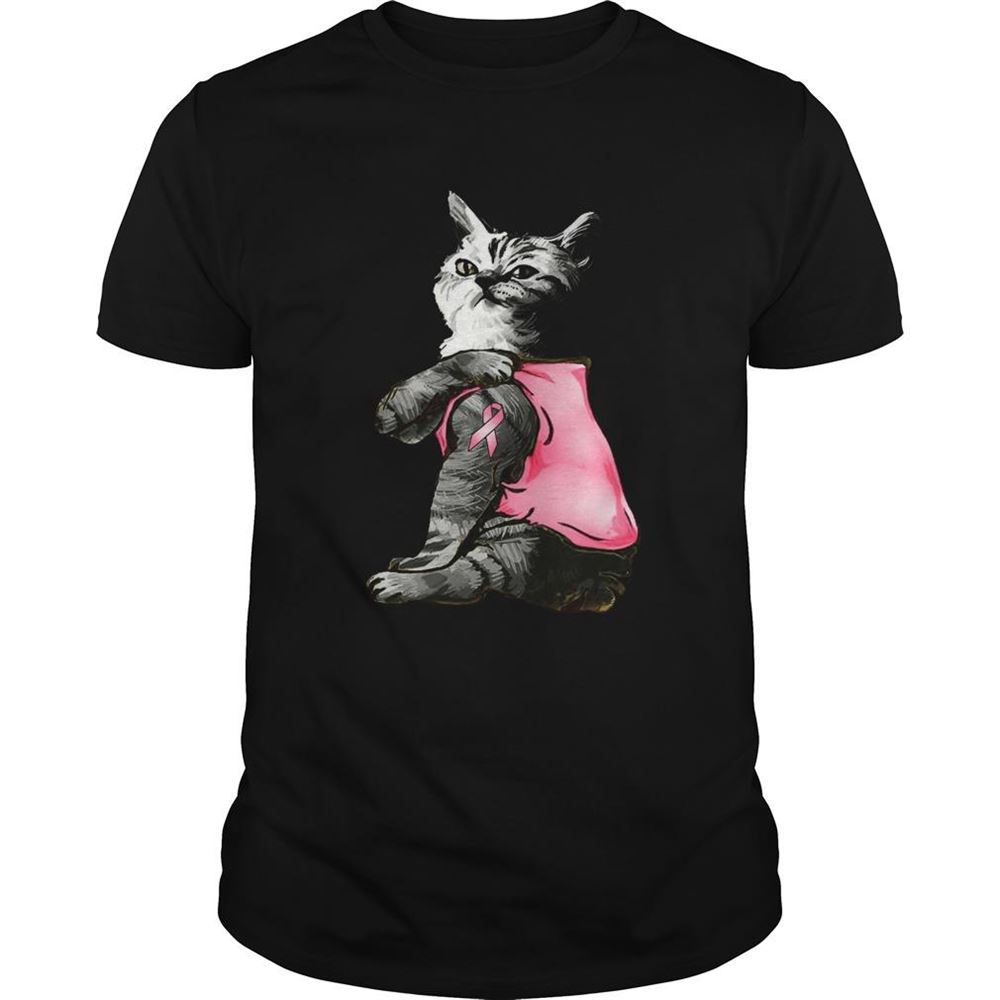 Best Strong Cat Paws For The Cure Breast Cancer Awareness Shirt 