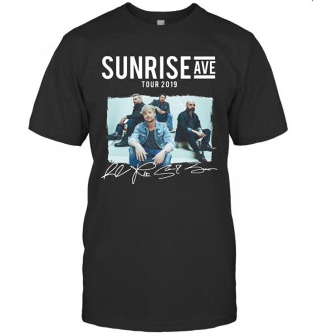 Limited Editon Sunrise Avenue Tour 2019 Signatures T-shirt 
