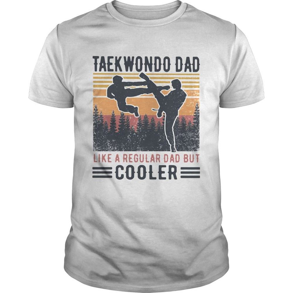 Awesome Taekwondo Dad Like A Regular Dad But Cooler Vintage Shirt 