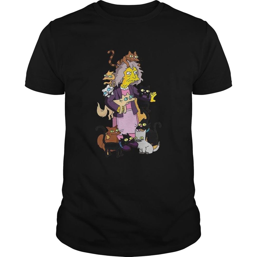 Promotions The Simpsons Crazy Cat Lady Eleanor Abernathy Shirt 