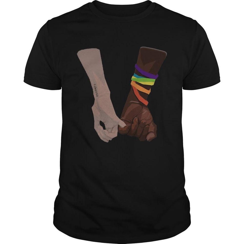 Interesting Two Hand Black Lives Matter Color Shirt 