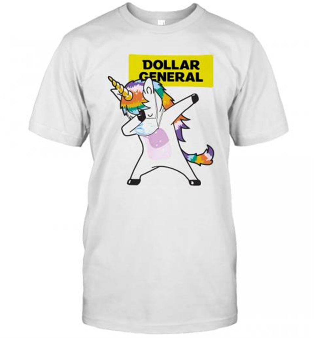 Special Unicorn Mask Dollar General Logo T-shirt 