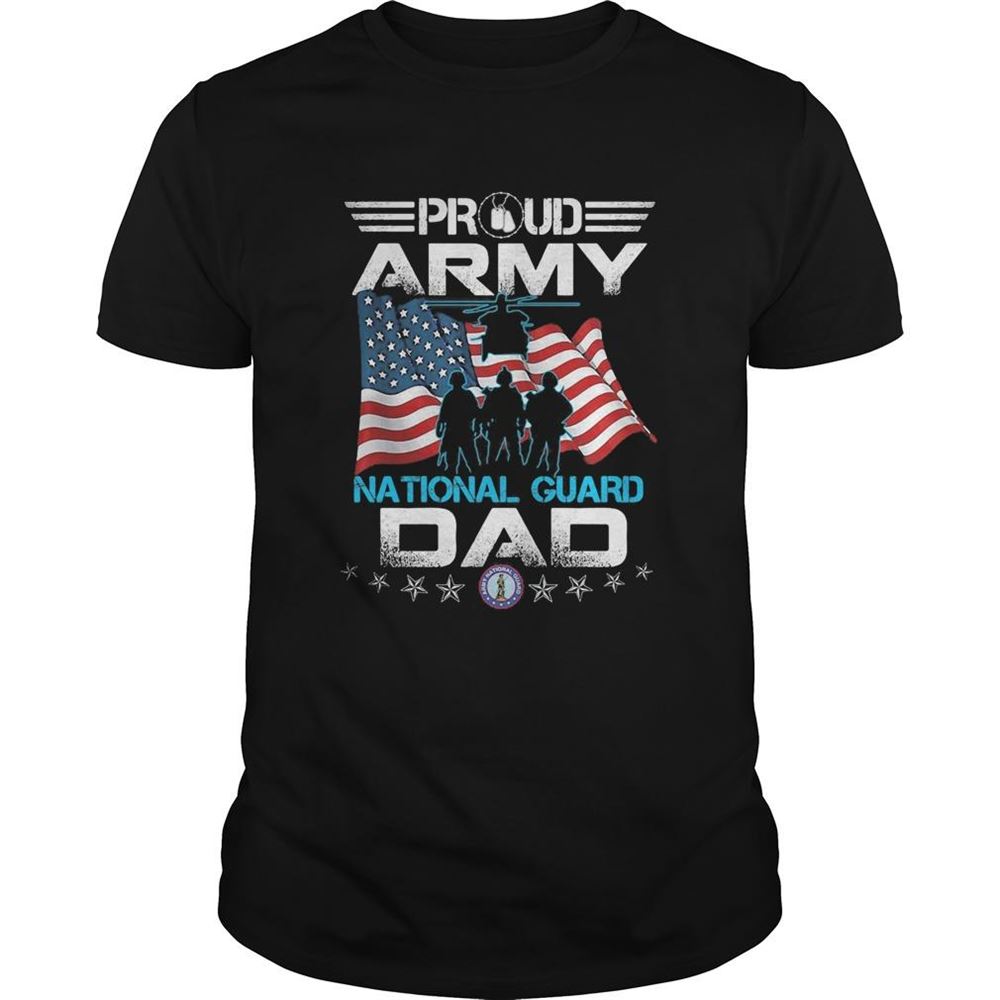 High Quality Veteran Proud Army National Guard Dad American Flag Independence Day Shirt 