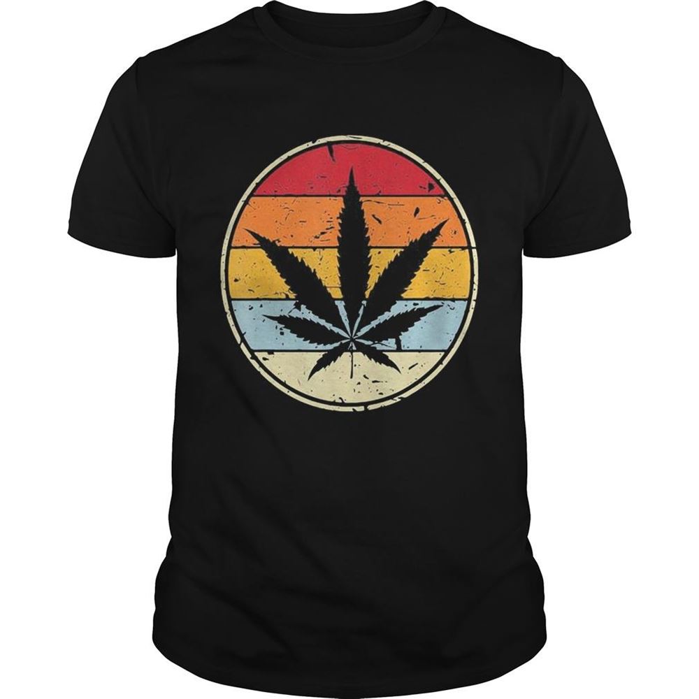 Awesome Weed Black Vintage Retro Circle 