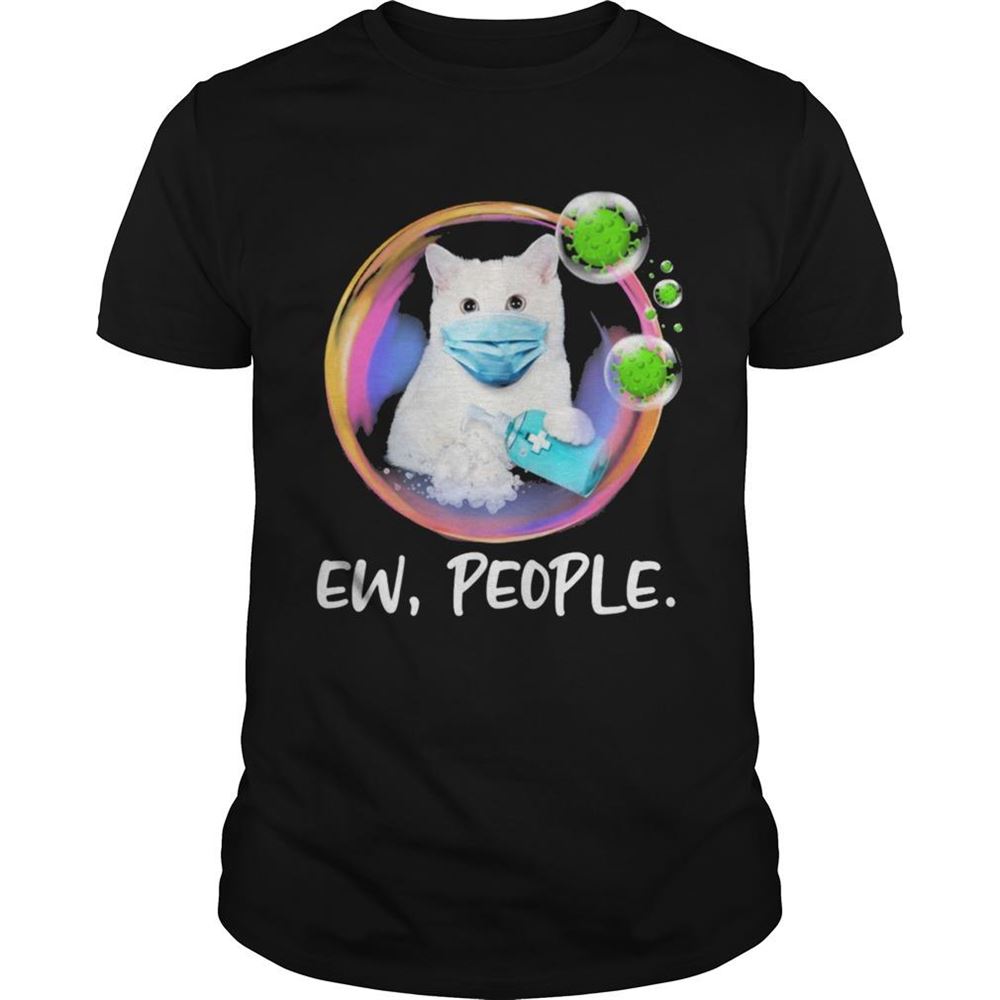Great White Cat Safety Bubble Face Mask Ew People Shirt 