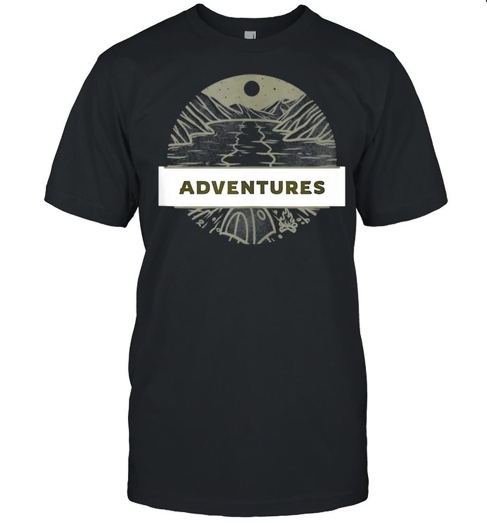 Great Adventure Camping Night Vintage Vanlife Retro Caravan Shirt 