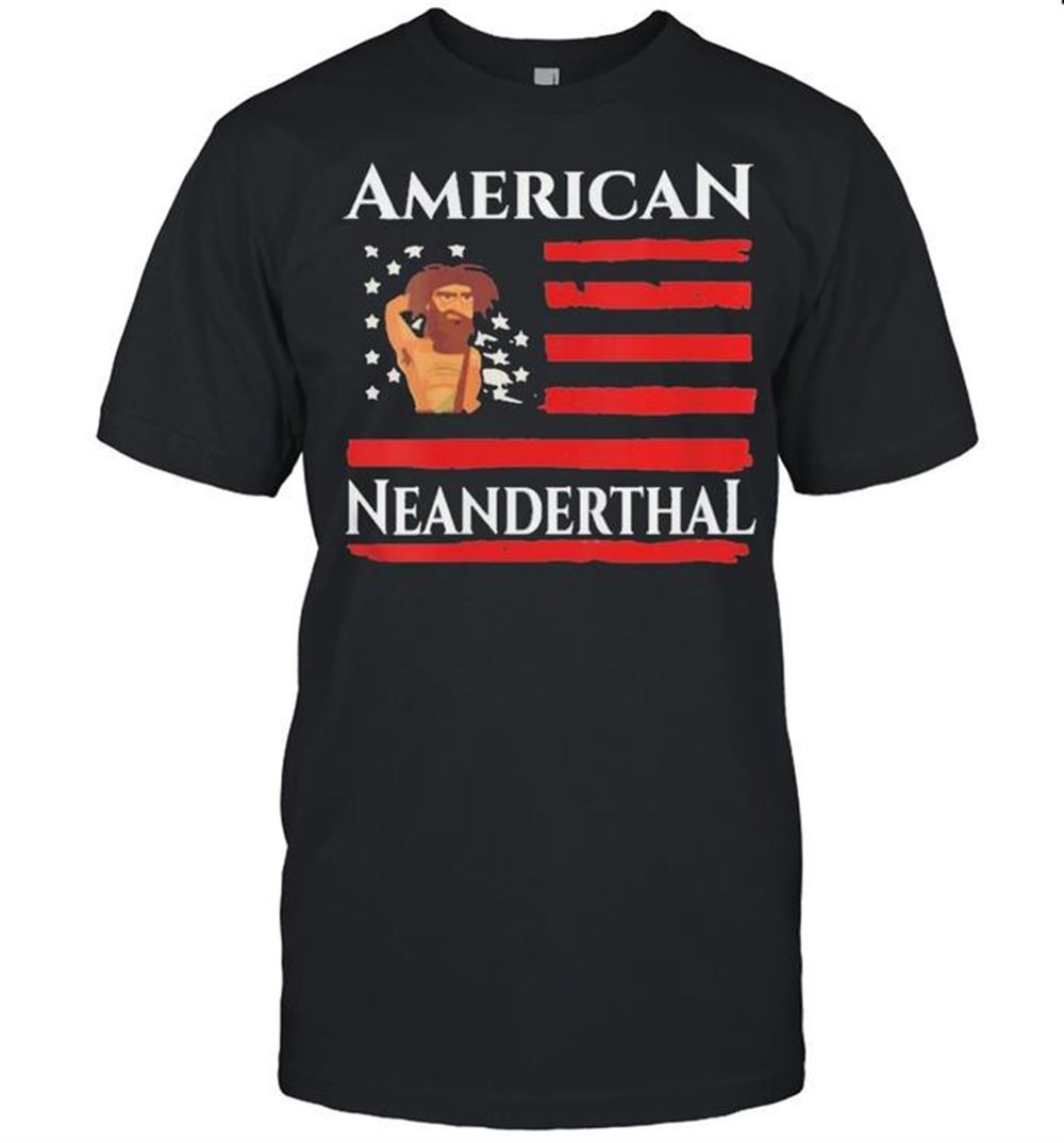 Awesome American Neanderthal Us Flag Proud Shirt 