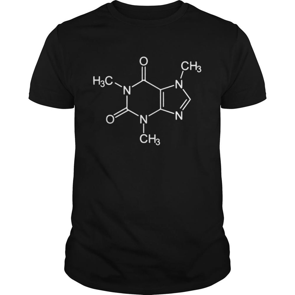 Awesome Caffeine Molecule Science Themed Coffee Shirt 