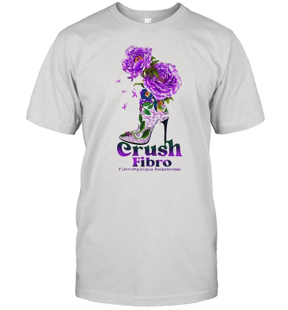 High Quality Crush Fibro Fibromyalgia Awareness Shoes Flower Shirt 